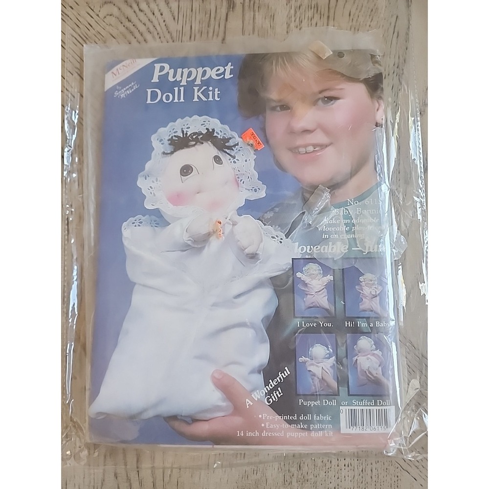 McNeill Baby Bonnie 14" Puppet Doll Kit #6115 Vintage 1984 NOS New Doll Making